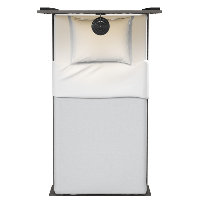Twin Bed With Integrated Lights - Brown