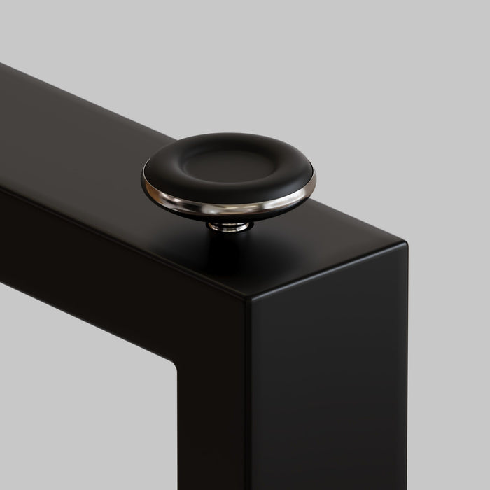 Modern Minimalist Rectangular Dining Table With Tempered Glass Top