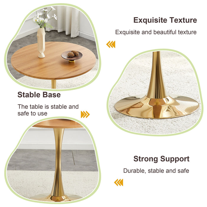 Round Dining Table With Thickened Top For Kitchen