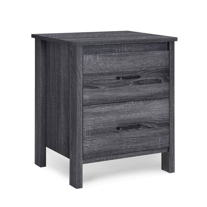 Titeca - Contemporary Wood 2 Drawer Nightstand