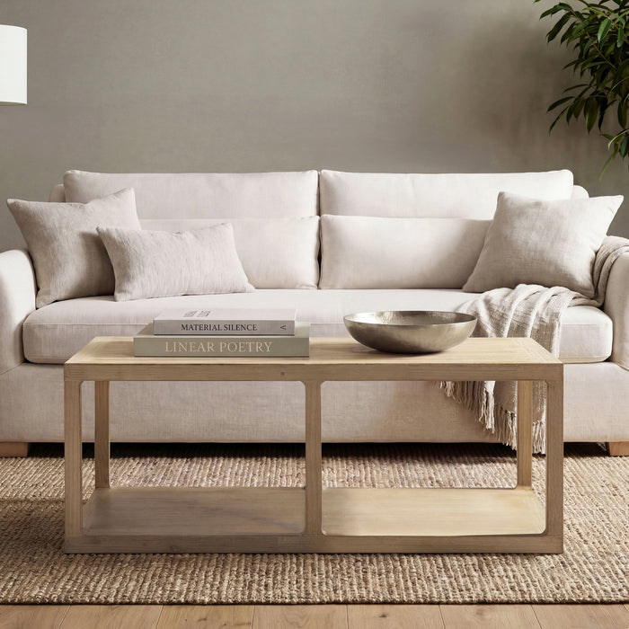 Ellis - Open Frame Coffee Table With Lower Shelf - Natural