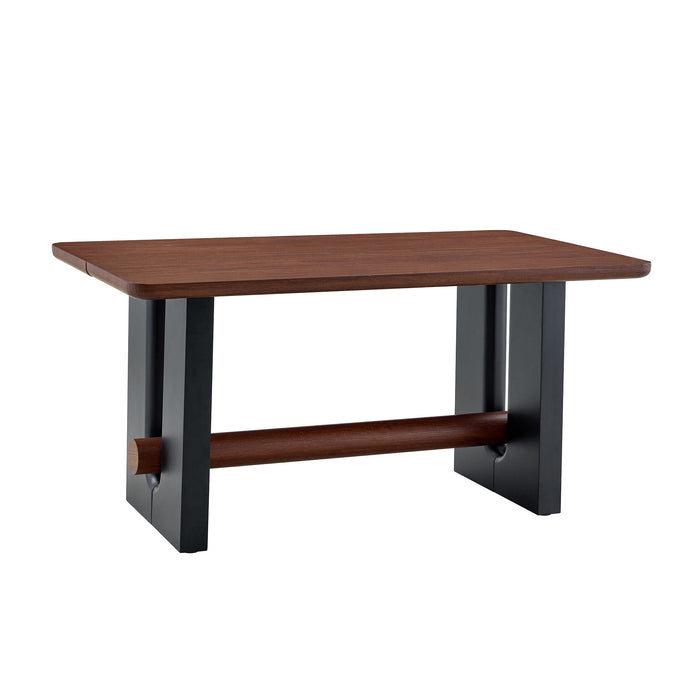 Compact Dining Table - Walnut / Black