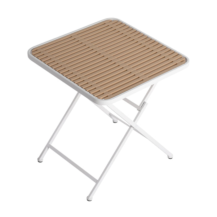 4 Piece Set Of Modern Designed Single Chairs With Folding Square Table
