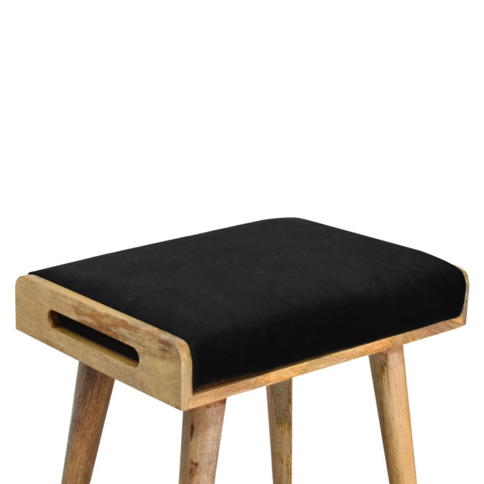 Tray Style Footstool - Black