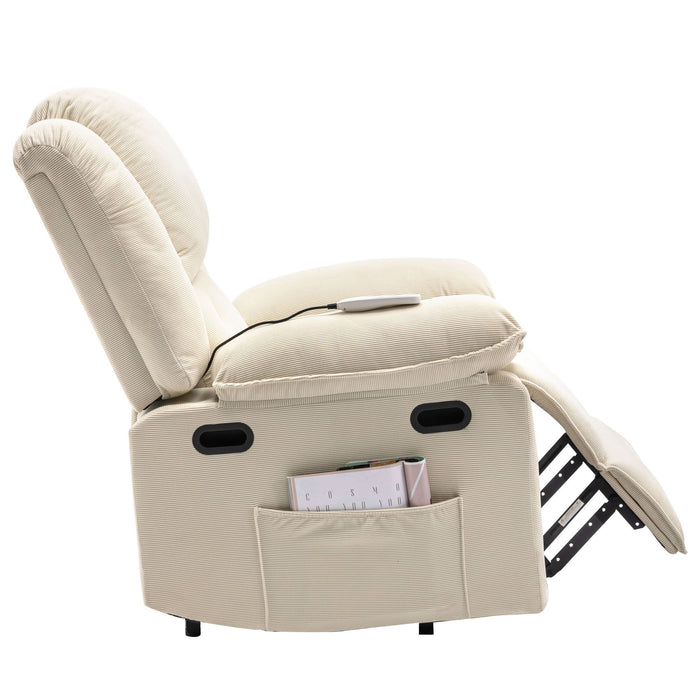 Massage Recliner Power Lift Chair With Adjustable Massage And Heating Function