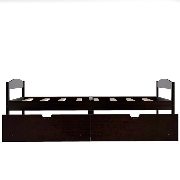 Platform Bed With 2 Drawers