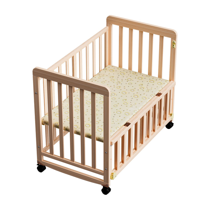 Portable Bedside Bassinet With 3 Heights, Mini Crib For Newborns - Natural Wood