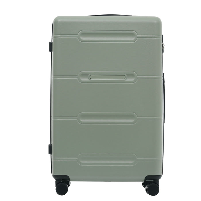 6 Piece Lightweight Hardshell Luggage Set With Double Spinner Wheels, Password Lock