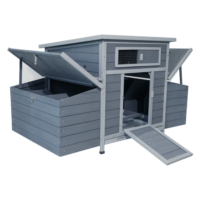 Large Chicken Coop Outdoor Hen House With Dual Nesting Boxes