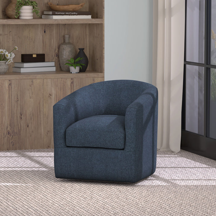 Oliver - Swivel Accent Chair - Textured Navy