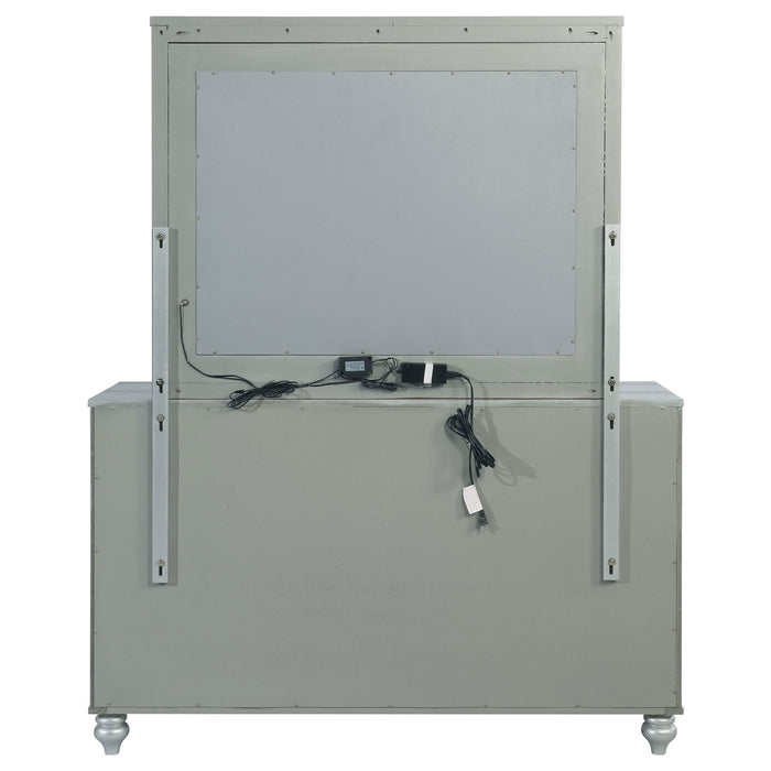 Arabesque - 6 Drawer Dresser With Mirror - Silver