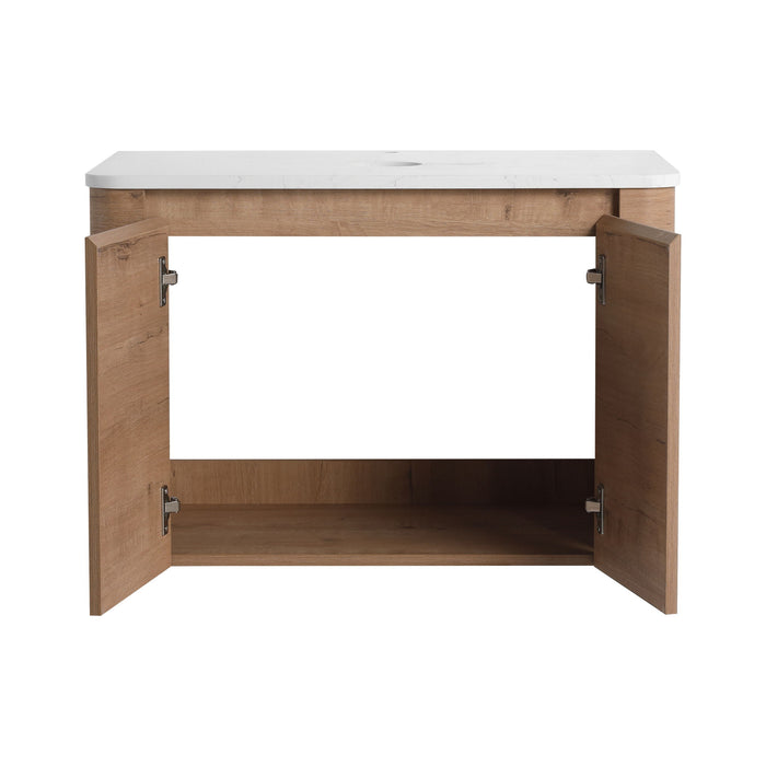 Wall Mounted Bathroom Vanity With Soft Close Door, Excluding Sink