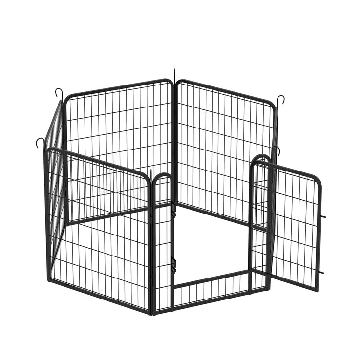 Heavy Duty Metal Playpen With Door, Dog Fence Pet Exercise Pen For Outdoor, Indoor
