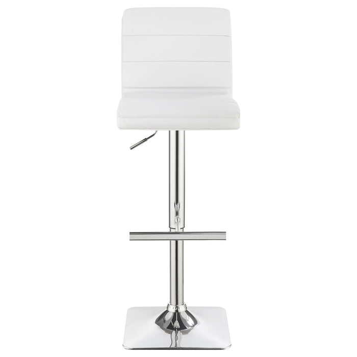 Fresco - Upholstered Adjustable Bar Stool (Set of 2) - White