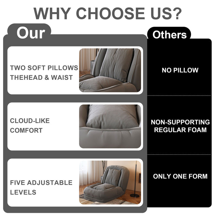 Upholstered Foldable Lazy Sofa Bed For Adults And Pets