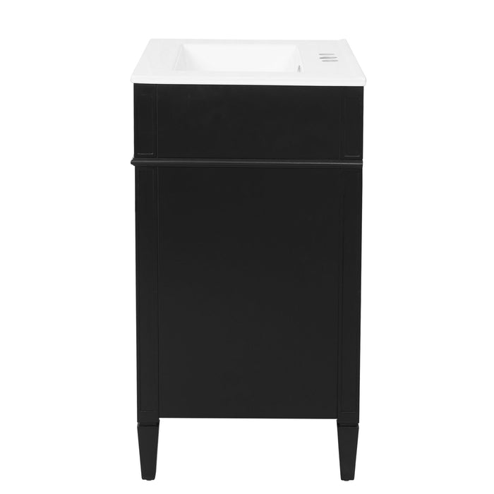 Bathroom Vanity With Top Sink, Storage Cabinet With 2 Drawers And Tip-Out Drawer