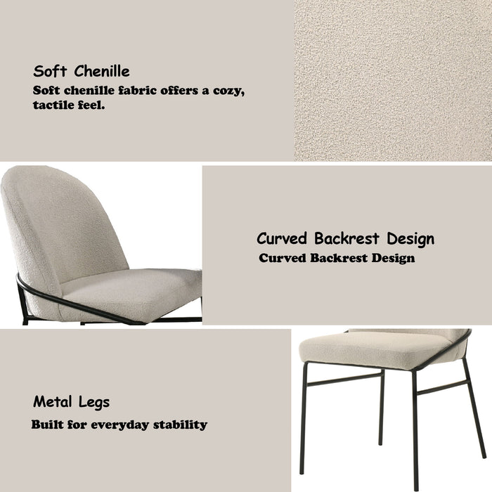 Lark - Side Chair (Set of 2) - Black / Cream