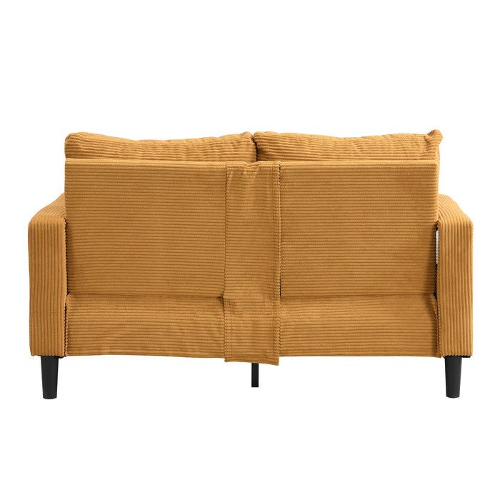 High Resilience Loveseat Sofa With Wooden Frame