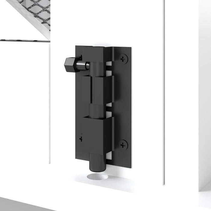 Mobile Dog Crate With Flip Top Feeding Door, Dual Access & 5 Caster System (2 Locking) - Brown White