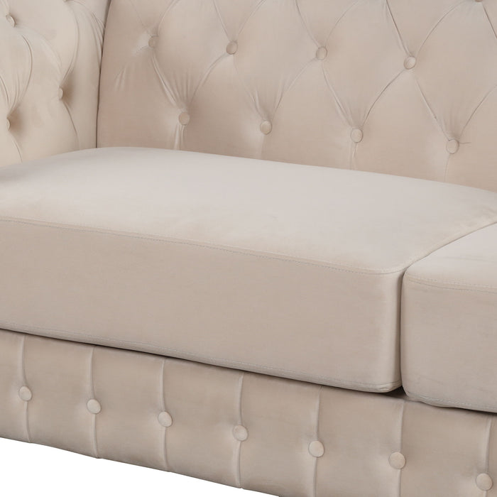 Sofa With Thick Removable Seat Cushion, 3 Seater