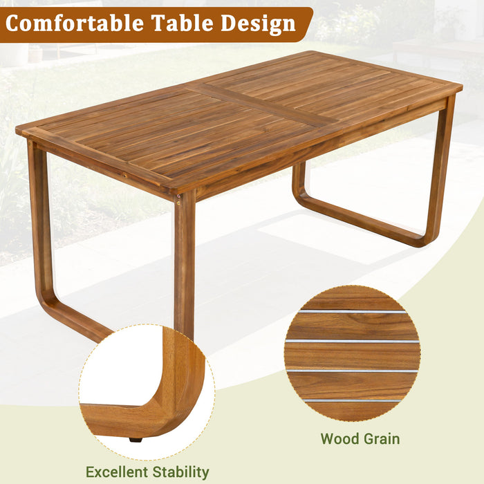 7 Piece Outdoor Patio Dining Set With Removable Cushions