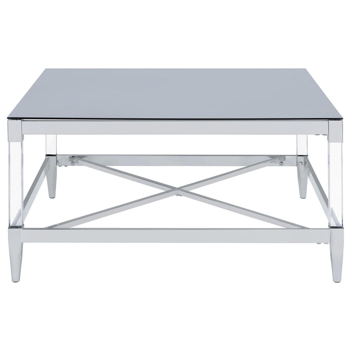 Wallingsford - 2 Piece Square Coffee And End Table Set - Chrome