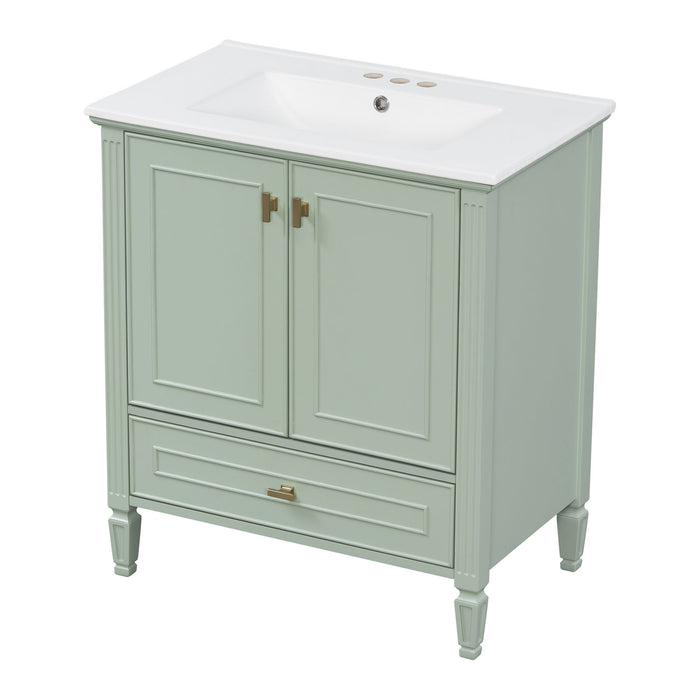 Freestanding Vanity With 1 Drawer & 2 Soft Close Doors With Door Mounted Storage
