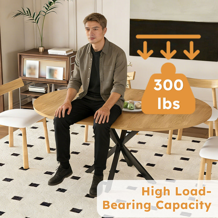 Modern Extendable Round Dining Table Set, Table With Chairs