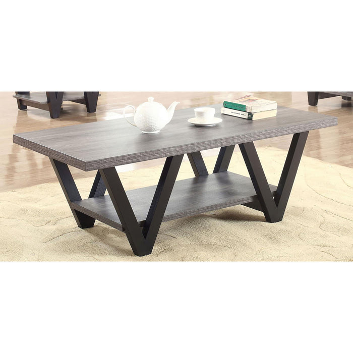 Angled Leg Coffee Table - Gray