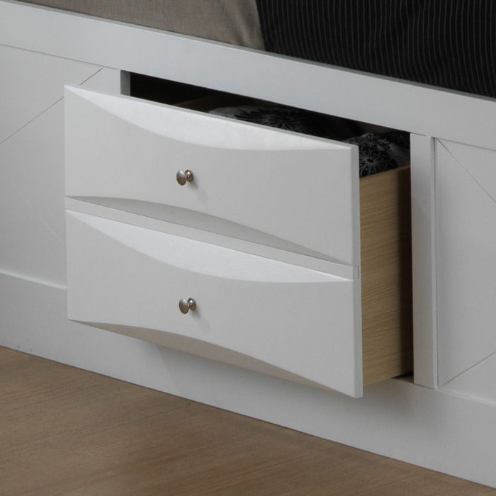 Modern Design Storage Bed With Bookcase Headboard