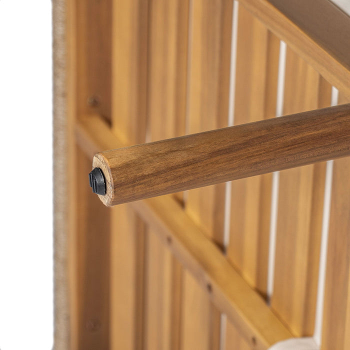 Modern Outdoor Woven Lounge Chair With Solid Wood Frame - Teak