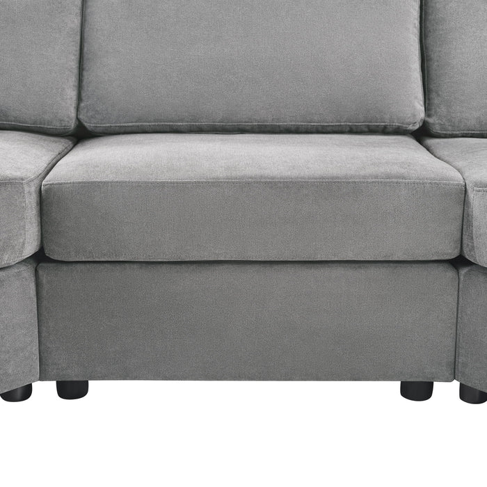 Modern 3 Seater Upholstered Sofa With Curved Design