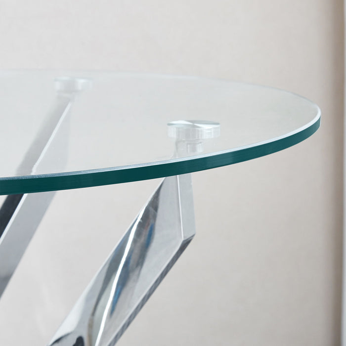 Round Table With Angular Slanted Legs
