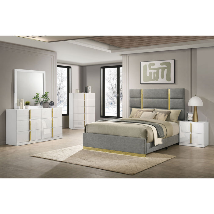 Lauryn - 5 Drawer Bedroom Chest - Gloss White