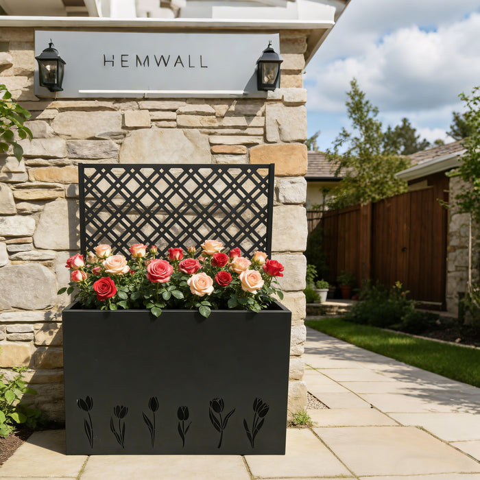 Tall Planter Raised Garden Bed With Trellis