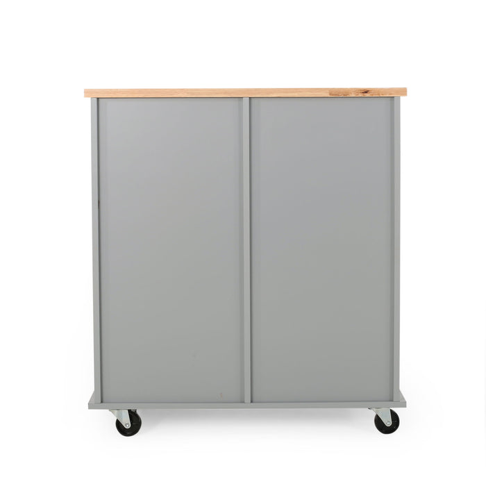 Yohaan - Contemporary Kitchen Cart With Wheels