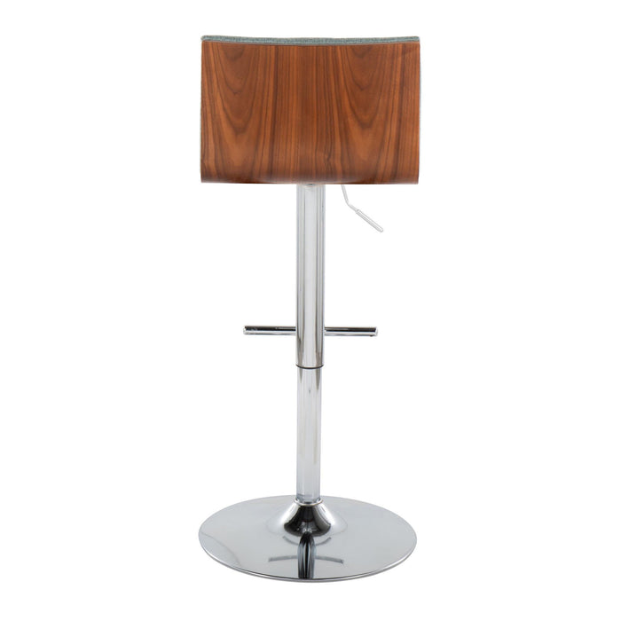 Mason - Contemporary Adjustable Barstool & Swivel With Straight T Footrest (Set of 2)