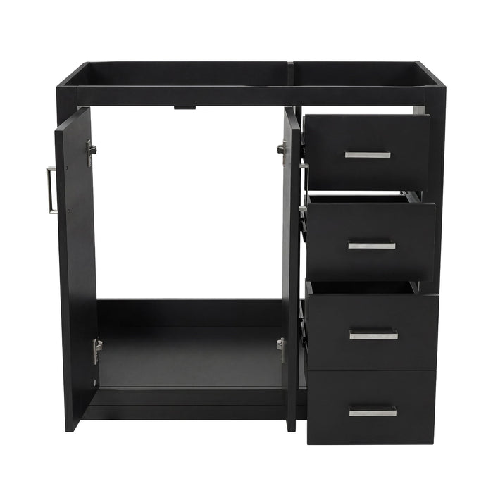Retro Style Bathroom Vanity, 3 Drawers & Soft Closing Doors