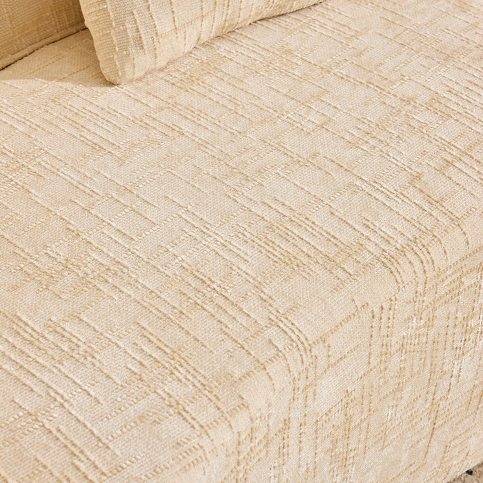 Curved Compressed Sofa, Nordic-Style Design For Living Room