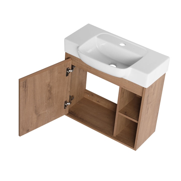Wall Mounted Bathroom Vanity & Sink & Soft Close Door