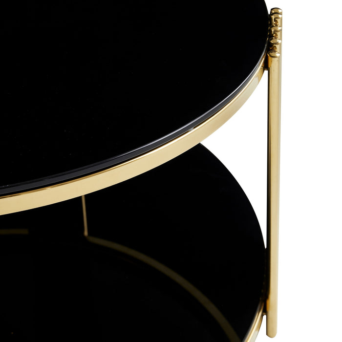 Round Table With Double Layer Storage