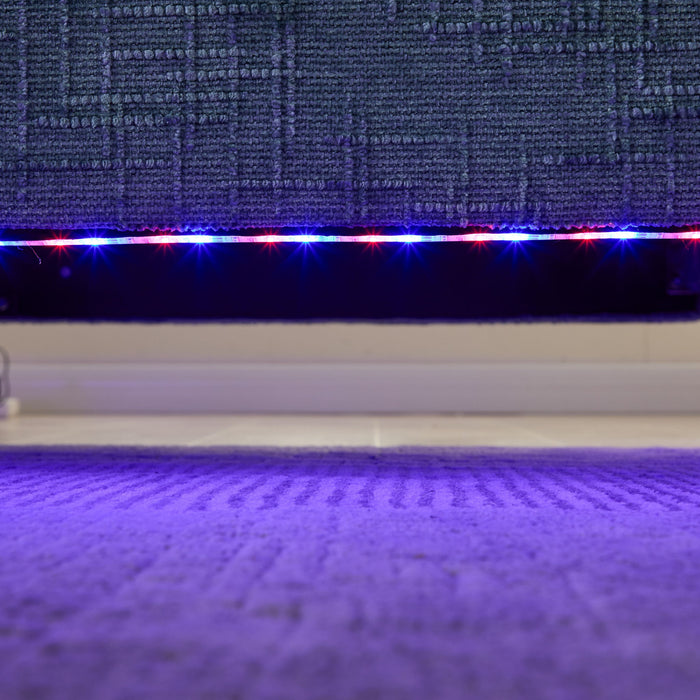 Chenille 2 Seater Sofa With LED Light, USB Charging Port, And Storage Bag