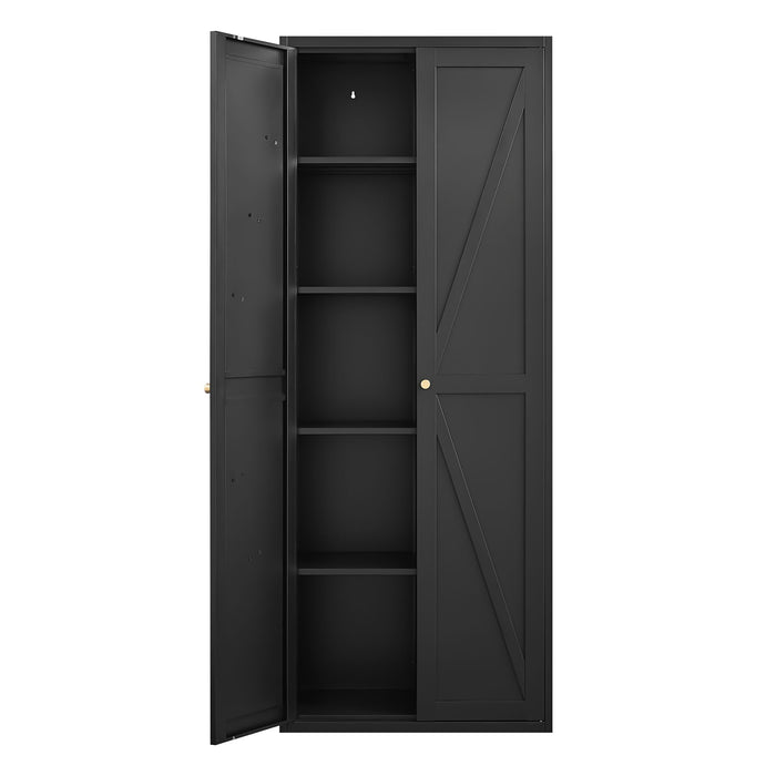 Adjustable 2 Door Storage Cabinet With Adjustable Shelves