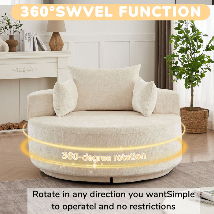 Single 360 Degree Swivel Chair For Living Room