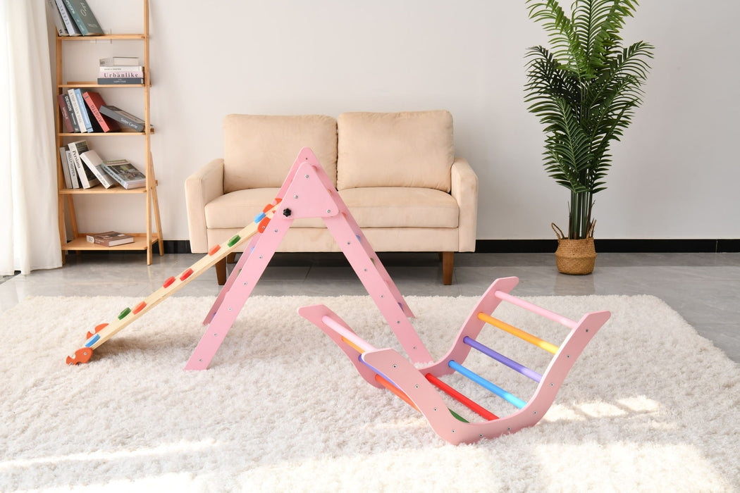 Gardenia - Pikler Triangle Set, Montessori Toddler Climbing Toys, 2 Piece