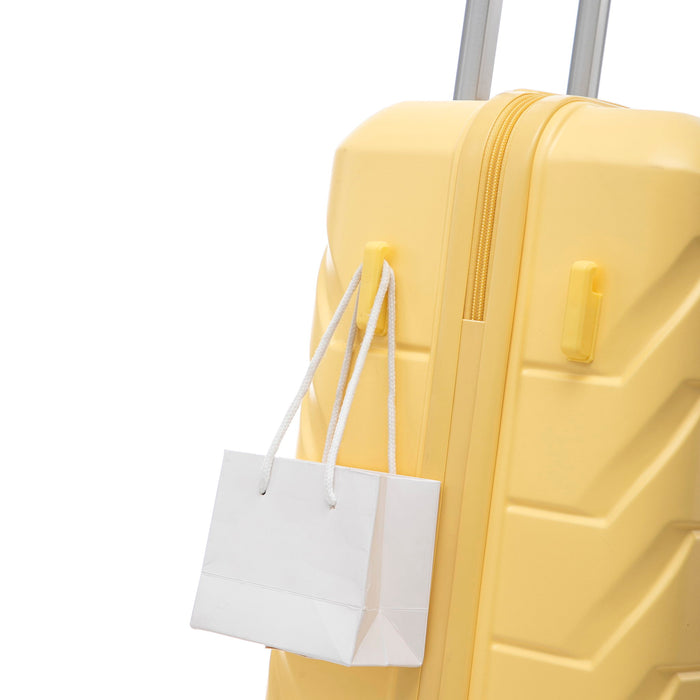 Hard Shell Luggage With Scratch Resistant Surface, 4 Wheels, Combination Lock & Side Hooks