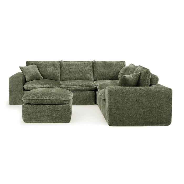 Sectional Sofa With Moveable Ottoman