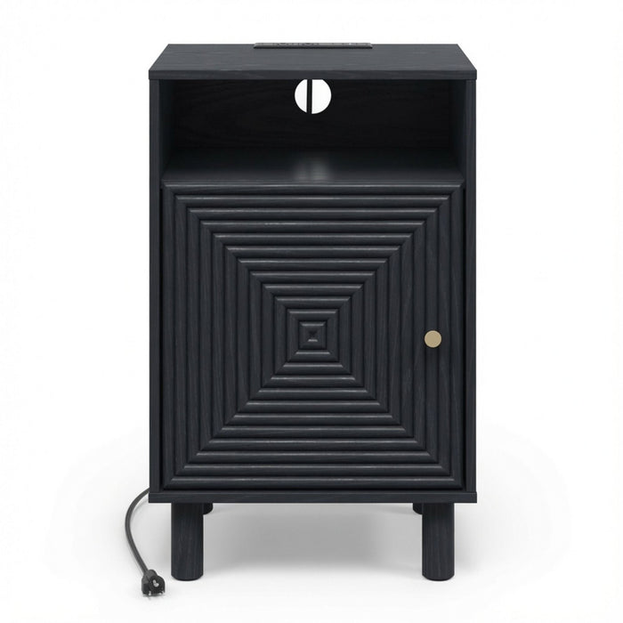 Nightstand With Charging Station & Storage