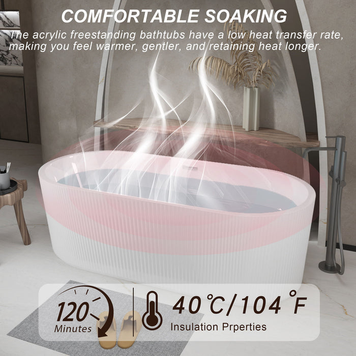 Linear Freestanding Soaker Tub