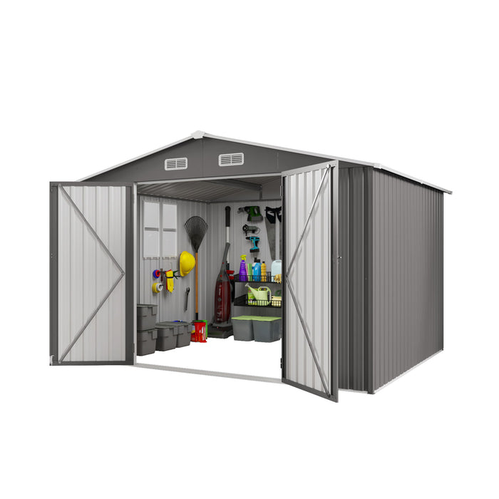 Large Outdoor Storage Shed With Lockable Door, Air Vent